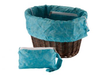 Huffy Universal Basket Liner and Bag, Paisley