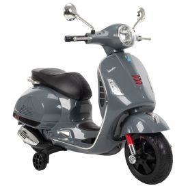 Vespa Kid Electric Ride-On Scooter Grey, 6V