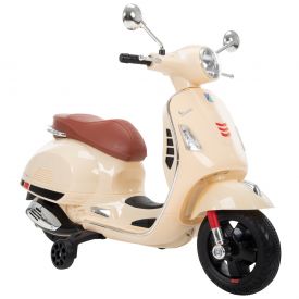 Vespa Kid Electric Ride-On Scooter Beige, 6V