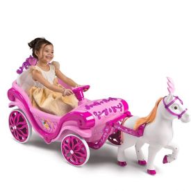 Disney Princess Royal Horse and Carriage Girls' Ride-On Toy, Pink, 6V