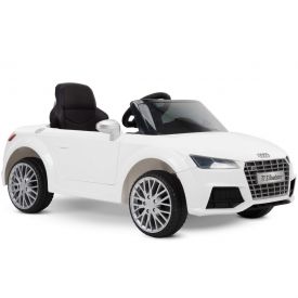 Audi TT S Roadster Battery Ride-On Car for Kids, White, 12V