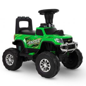 RC Monster Truck Battery-Powered Ride-On Toy, 12V, Green