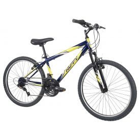 Incline™ Men's Mountain Bike, Blue and Yellow, 24-inch 