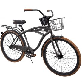 Nel Lusso™ Bicicleta Negra de Crucero para los hombres, 26-inch