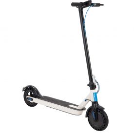 Huffy 36V Electric Folding Kick Scooter for Adults, Blue and White