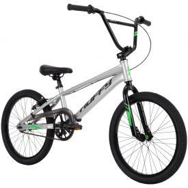 BMX Race Bike in silver with black features