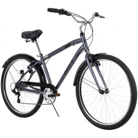 Gray comfort bike with 7-speeds