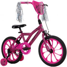 girls pink 16-inch bike