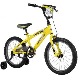 Yellow bike for kids with a handlebar brake