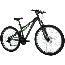 Mens 26-inch mountain bike with dual suspension