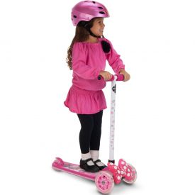 5 year old girl riding the Minnie Mouse Scooter by Huffy