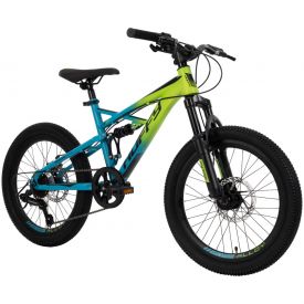 20-inch mountain bike for kids with blue and green colors