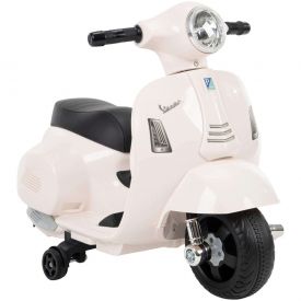 Vespa H1 Electric Toddler Ride-On Toy for Kids, White, 6V